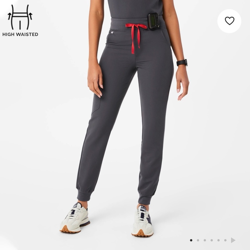 Figs | High Waisted Zamora Charcoal Jogger Scrub Pants